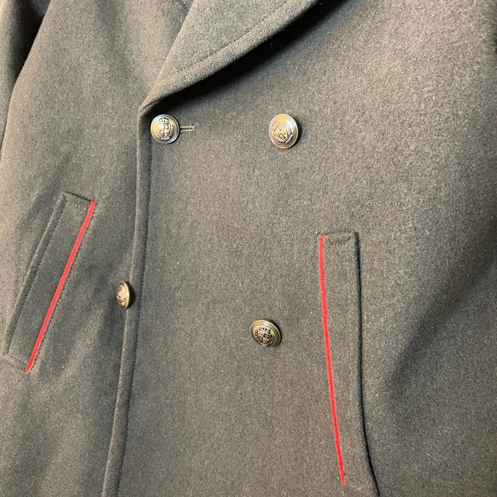 Express Gray Classic Structured Pea Coat Jacket - Picture 2 of 5